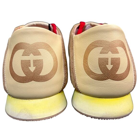 Gucci Men\'s US 9 Brown Suede Web Rocket Sneakers Casual Luxury $750 Retail main image 9